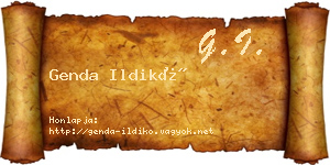 Genda Ildikó névjegykártya