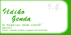 ildiko genda business card